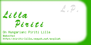 lilla piriti business card